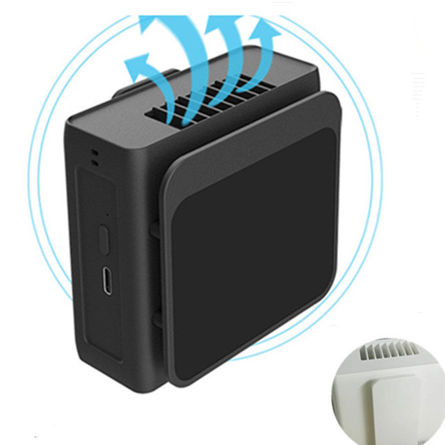 مروحة حزام شخصية متعددة الوظائف معلقة على الرقبة مروحة مشبك الخصر مدمجة بطارية 5000mAh مروحة محمولة 5V USB