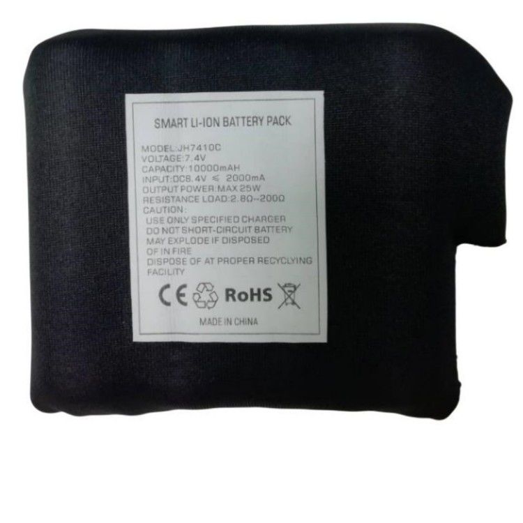 ملابس الغوص السوداء ملفوفة 7.4 فولت 10000mah بطارية 21700 2S2P للمعطف الساخن