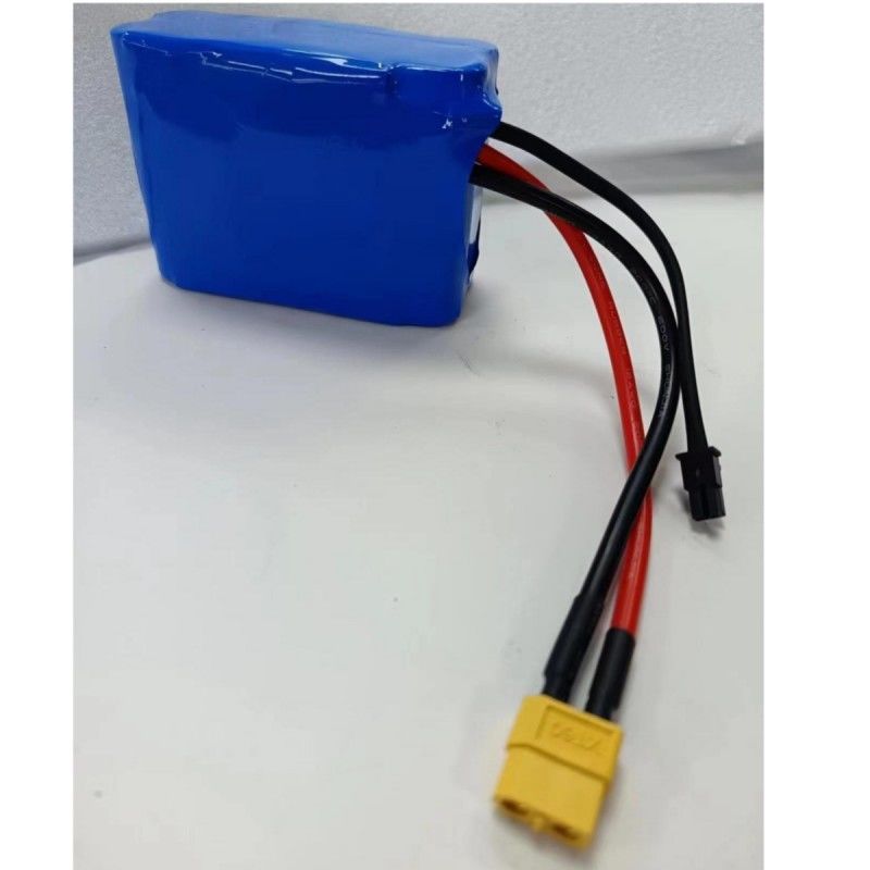 بطارية مخصصة 7.4V 16Ah 2S5P 18650 خلية 3200mAh BMS 25A مع وصلة شحن MX3.0