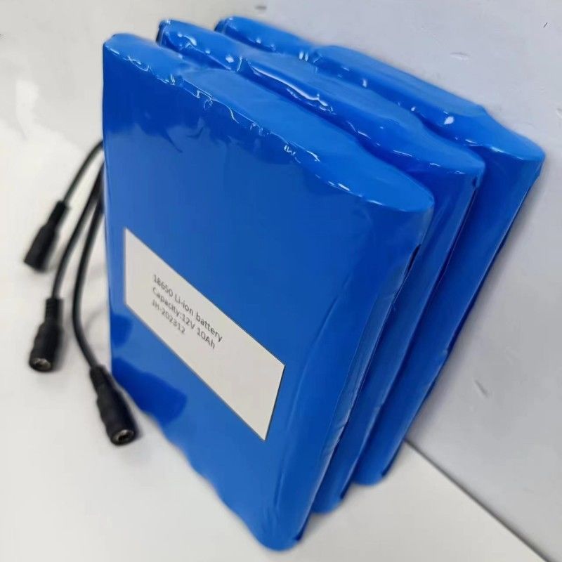بطارية مسطحة 12V 10Ah 18650 بطارية الليثيوم 3s4p مع سدادة DC إمرأة للوحة التدفئة PVC