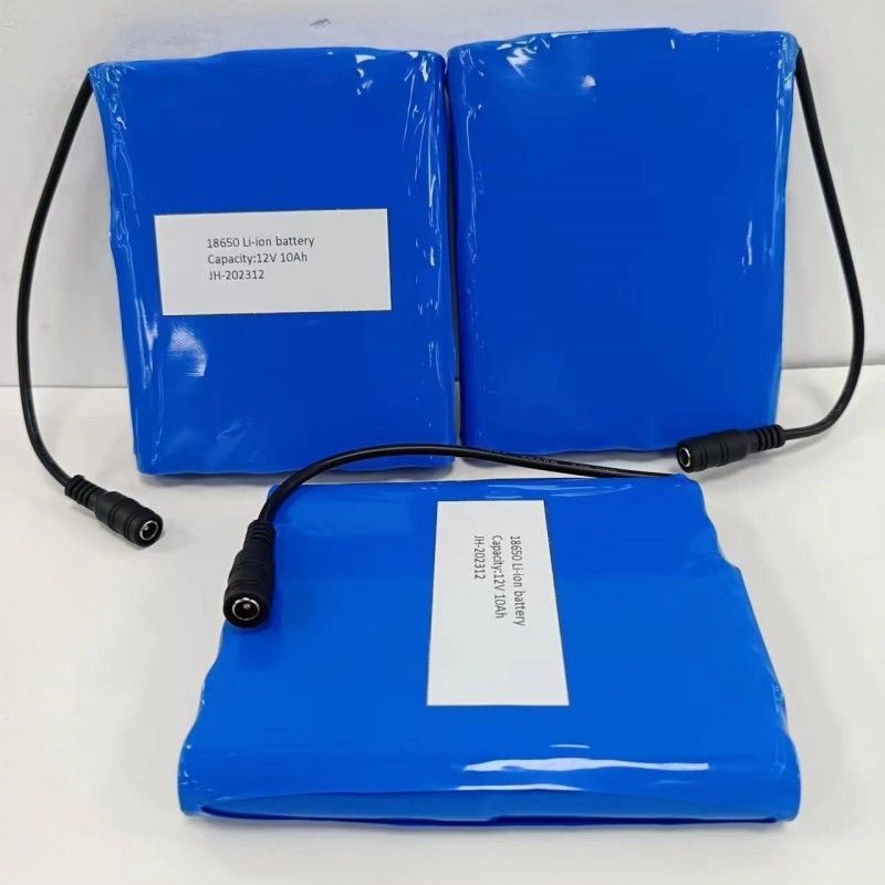 بطارية مسطحة 12V 10Ah 18650 بطارية الليثيوم 3s4p مع سدادة DC إمرأة للوحة التدفئة PVC