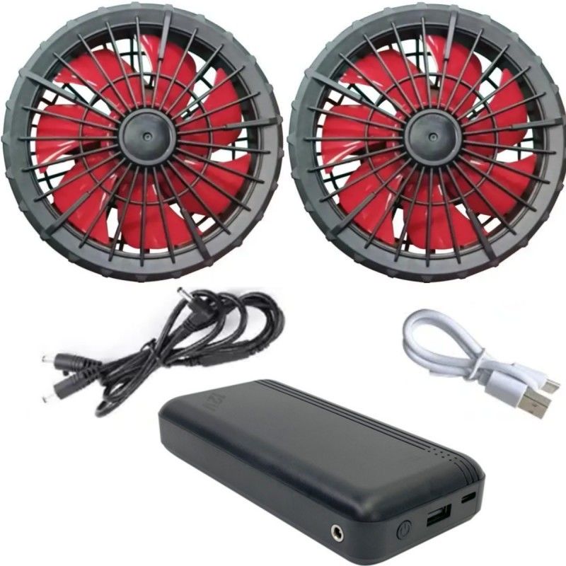 مكيف الجاكيت تبريد المروحة بطارية 12v 20000mAh السرعة العالية 10 ساعة وقت العمل
