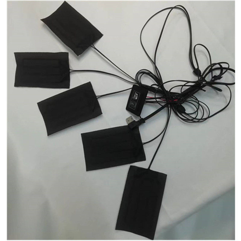 ملابس بطانية وسائد تسخين 5 أجزاء كل 7x11 سم 5 في واحد 5 فولت USB وسادة تسخين للسترة