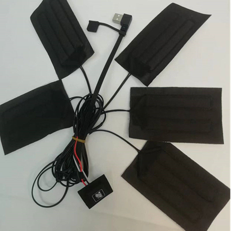 ملابس بطانية وسائد تسخين 5 أجزاء كل 7x11 سم 5 في واحد 5 فولت USB وسادة تسخين للسترة