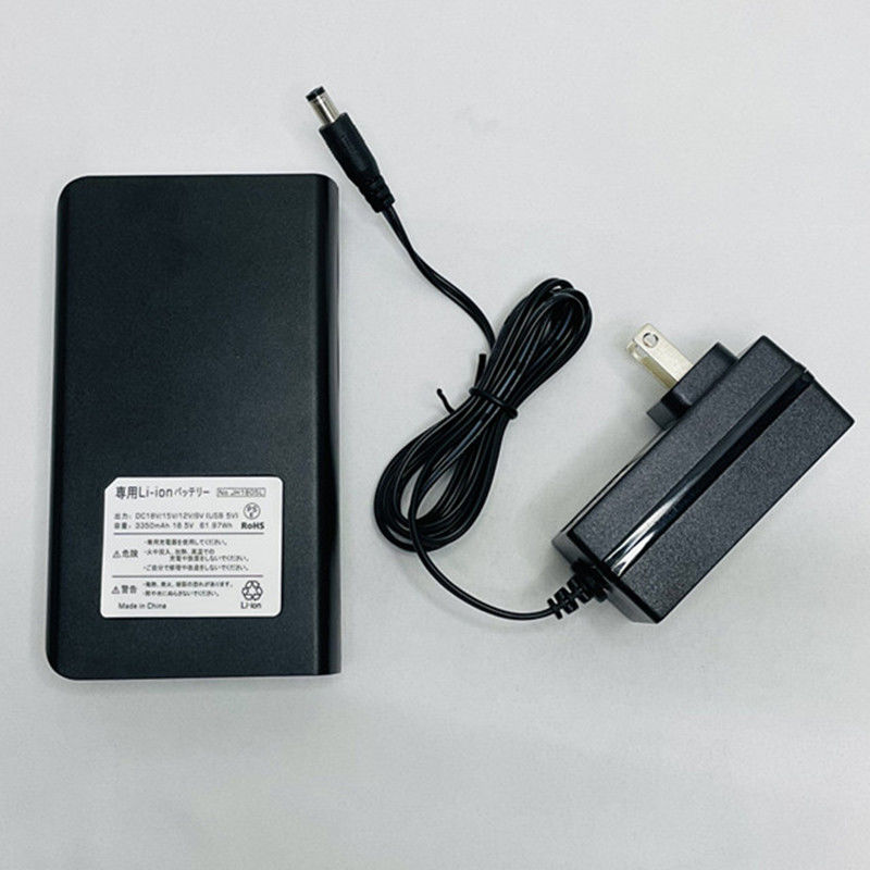 بطارية بنوك الطاقة DC 4 مستوى التيار الخارجي 18V 15V 12V 9V لمروحة معطف الصيف