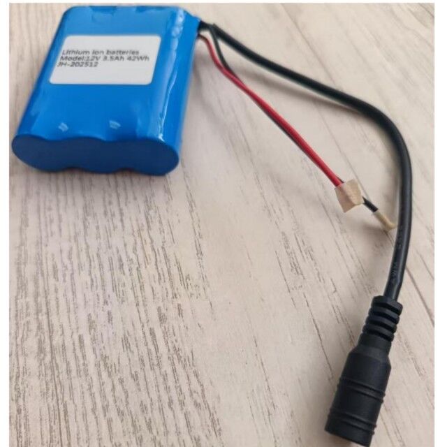 مجموعة بطاريات مخصصة 11.1 فولت 12 فولت 18650 3s1p 12 فولت 3.5 أمبير في الساعة مع قابس تيار مستمر لضوء شريط LED