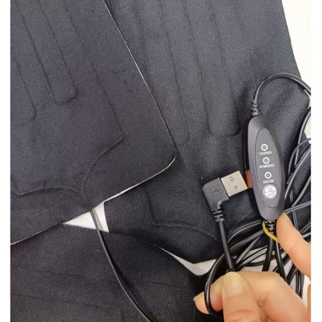 وسادة تسخين مخصصة 30X15cm 3سطحات في واحد 12V سخان القماش مع جهاز تحكم مفتاح USB لكرسي التسخين